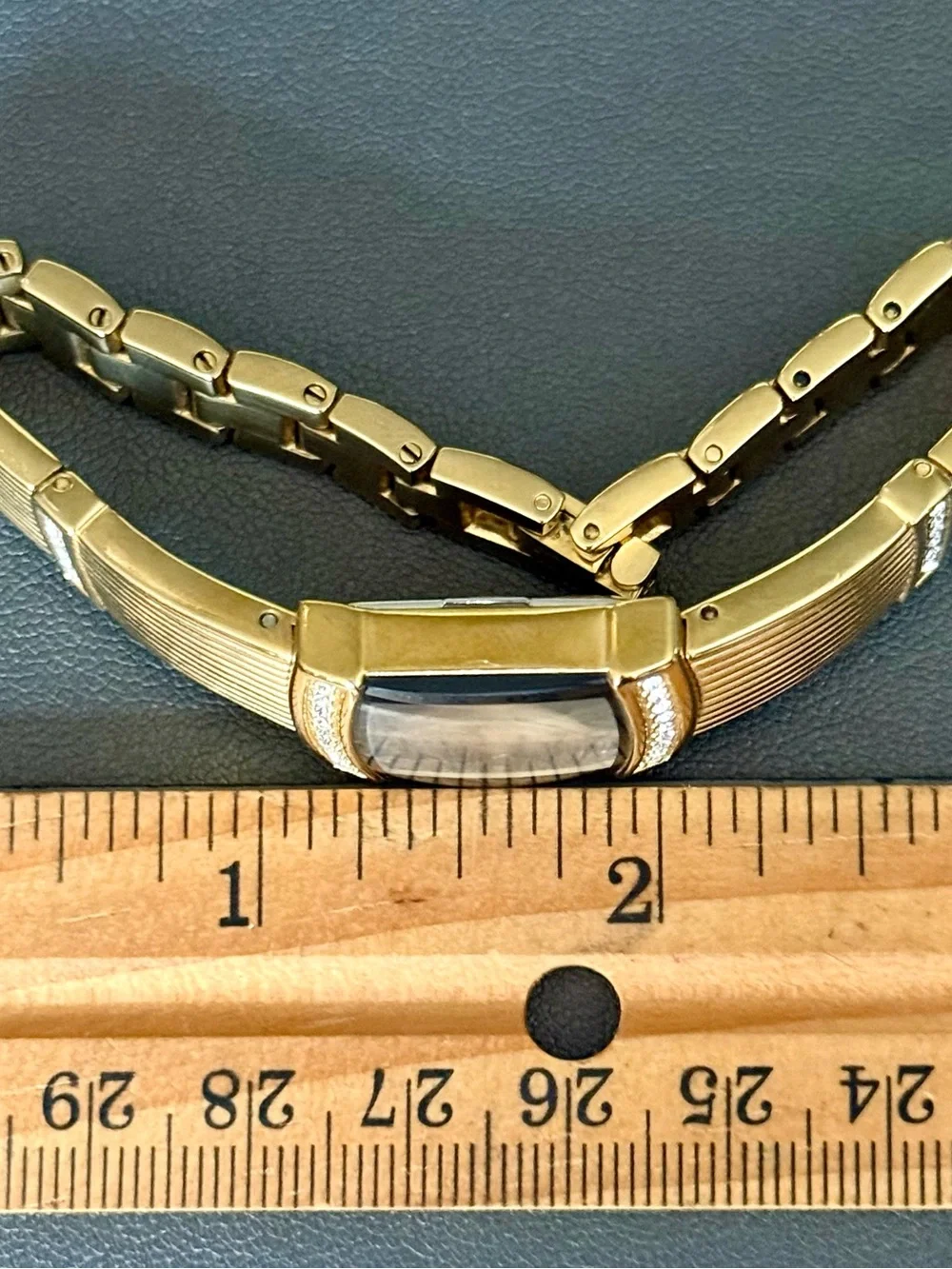 Armitron Gold Tone Stainless Steel Back Bracelet Watch
